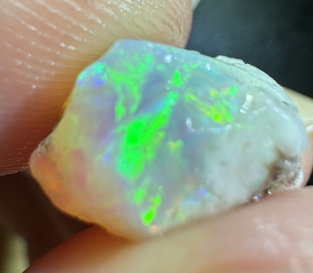 5.2 Carats Solid Rough Coober Pedy Opal Piece with Beautiful Colour