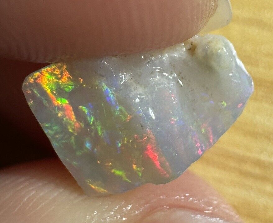 3.7 Carats Solid Rough Coober Pedy Opal Piece with Beautiful Colour