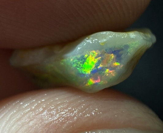 3.7 Carats Solid Rough Coober Pedy Opal Piece with Beautiful Colour B1
