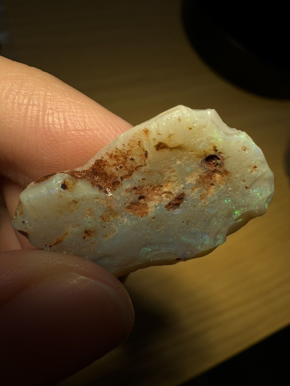 11.5 Carats Solid Rough Coober Pedy Opal Piece with Beautiful Colour B1