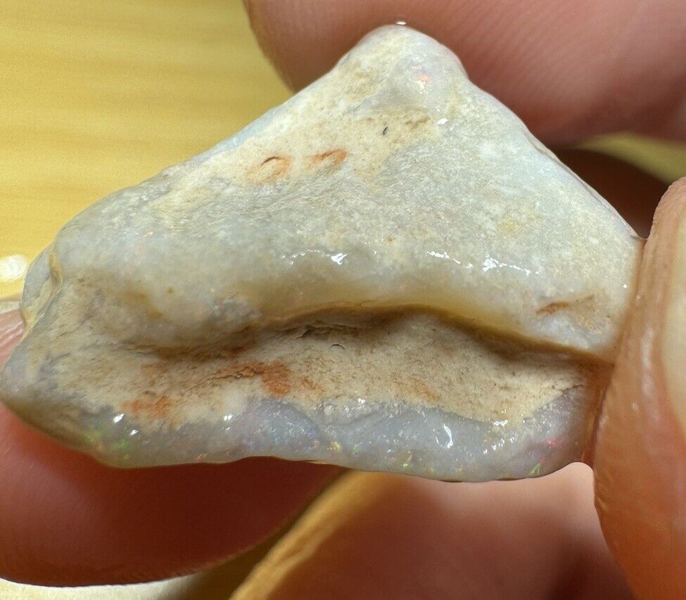 12.6 Carats Solid Rough Coober Pedy Opal Piece with Beautiful Colour C1