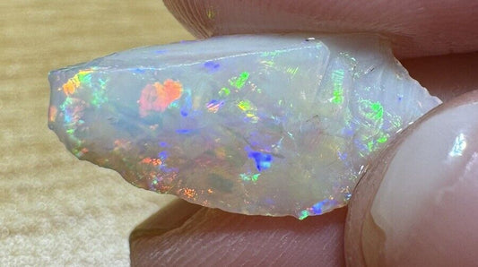 3 Carats Solid Rough Coober Pedy Opal Piece with Beautiful Colour C1