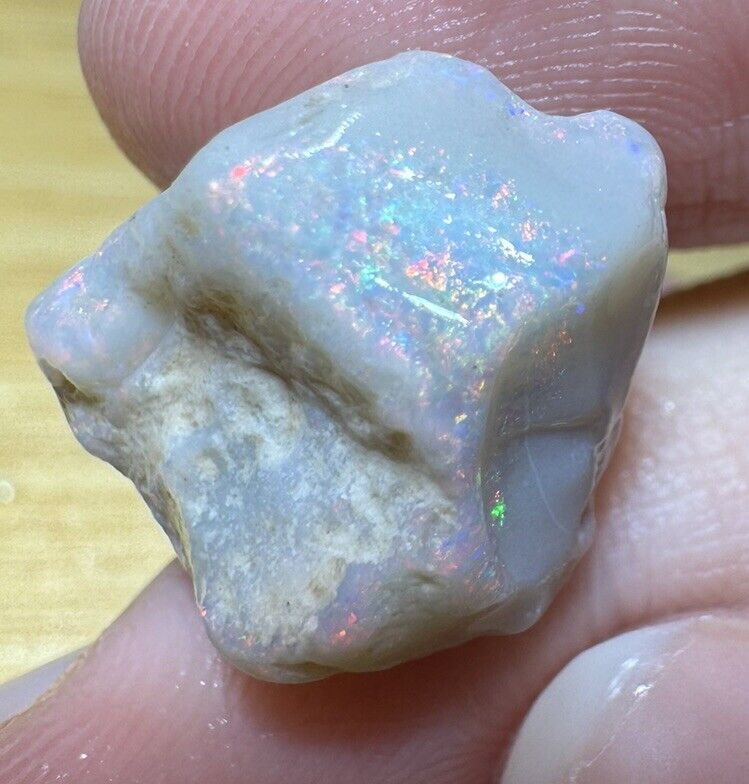 12.6 Carats Solid Rough Coober Pedy Opal Piece with Beautiful Colour C1