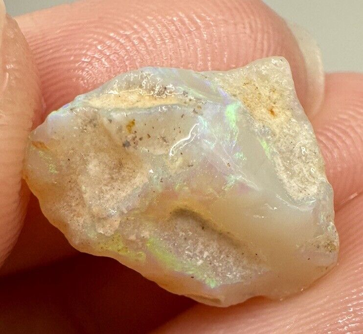 5.2 Carats Solid Rough Coober Pedy Opal Piece with Beautiful Colour
