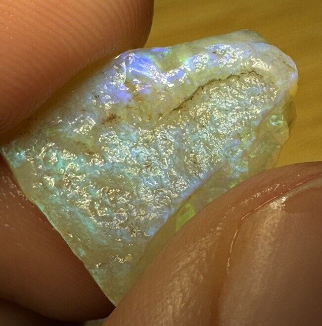5.9 Carats Solid Rough Coober Pedy Opal Piece with Beautiful Colour B1