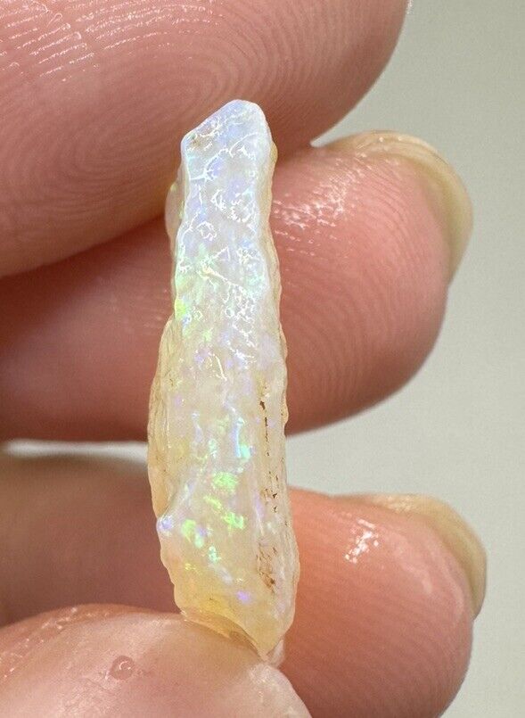 5.4 Carats Solid Rough Coober Pedy Opal Piece with Beautiful Colour