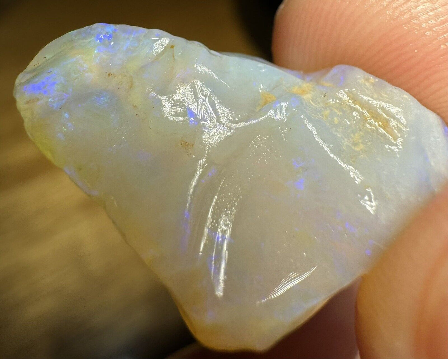 12.5 Carats Solid Rough Coober Pedy Opal Piece with Beautiful Colour B1 shell