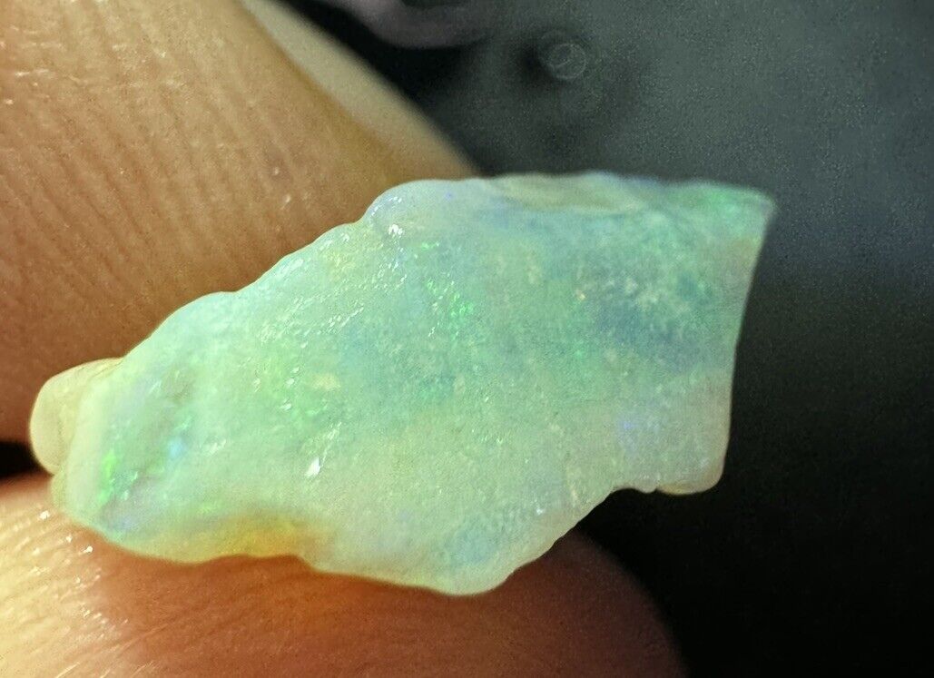 3.7 Carats Solid Rough Coober Pedy Opal Piece with Beautiful Colour B1