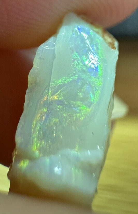 5.2 Carats Solid Rough Coober Pedy Opal Piece with Beautiful Colour