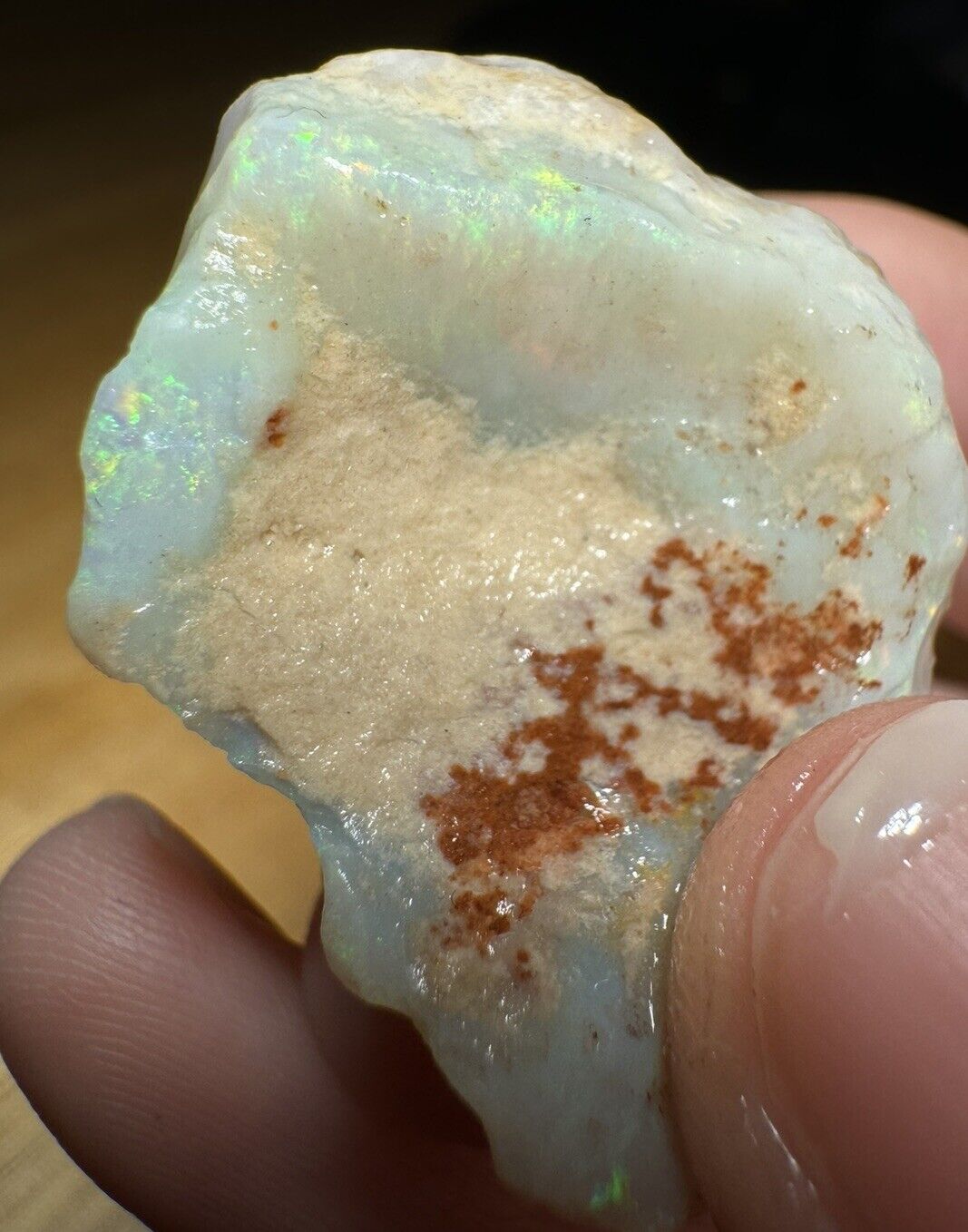 42.9 Carats Solid Rough Coober Pedy Opal Piece with Beautiful Colour B1