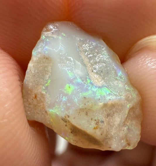 5.2 Carats Solid Rough Coober Pedy Opal Piece with Beautiful Colour