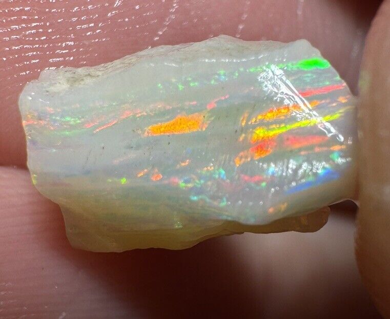 5 Carats Solid Rough Coober Pedy Opal Piece with Beautiful Colour C1