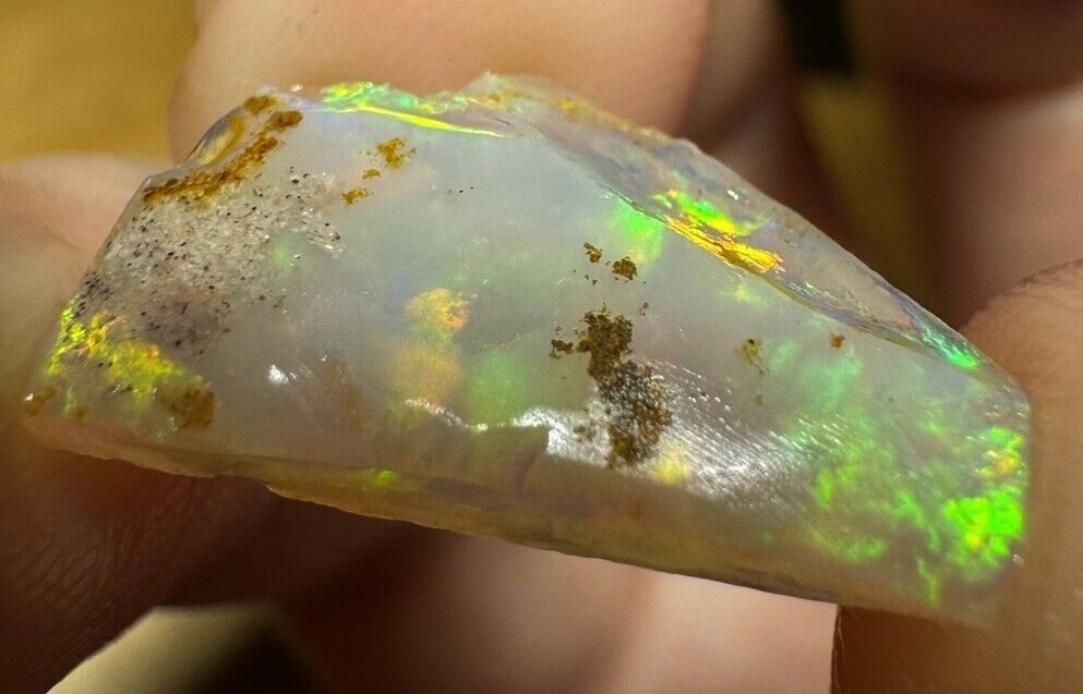 4.7 Carats Solid Rough Coober Pedy Opal Piece with Beautiful Colour B1