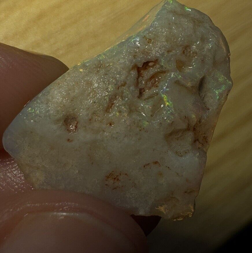 12.5 Carats Solid Rough Coober Pedy Opal Piece with Beautiful Colour B1