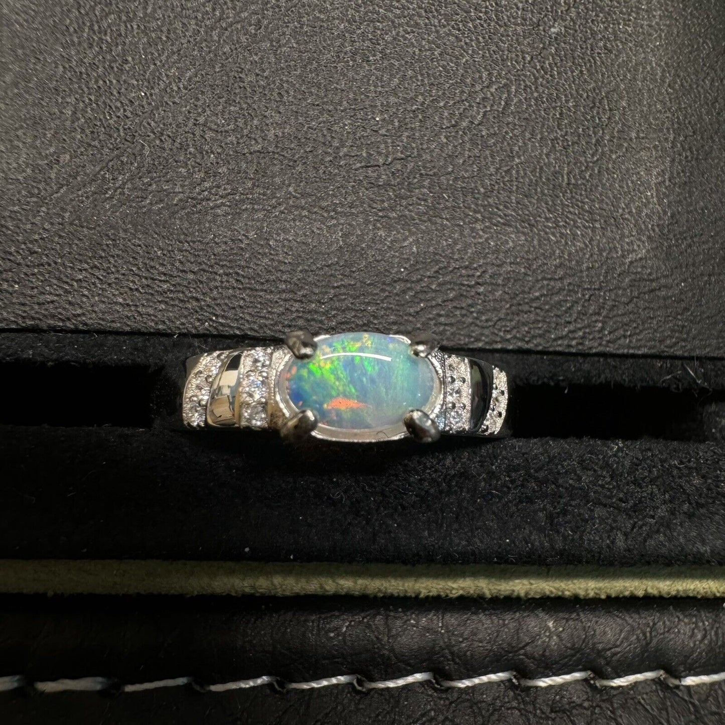 Ring $180 Opal Piece with Beautiful Colour C1-2217